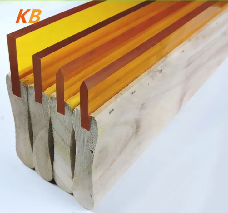Bilah Squeegee Percetakan Skrin Kekerasan Durometer Kayu Kayu